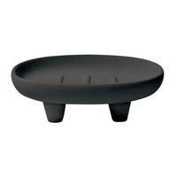 SEIFENSCHALE Keramik  - Schwarz, Basics, Keramik (9.8/4/13cm) - Spirella