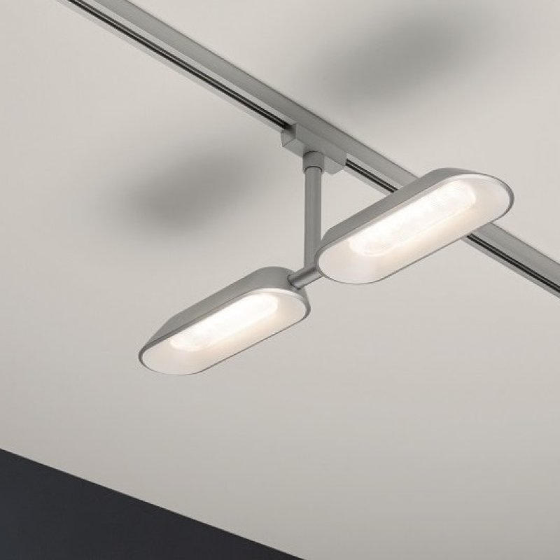 SCHIENENSYSTEM-STRAHLER - Chromfarben, Design, Metall (37,5/17/2,6cm) - Paulmann