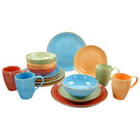 KOMBISERVICE Multicolor NATURE COLLECTION MEDITERRAN 16-teilig 4 Personen  - Multicolor, Basics, Keramik (34/31,5/33cm) - Creatable