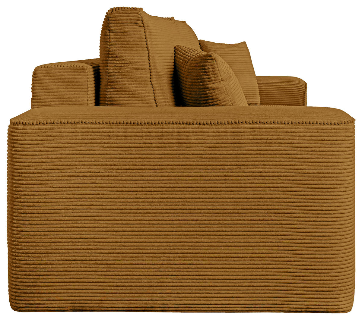 SCHLAFSOFA  mit Rücken echt, Armteil links, Armteil rechts Cord Senfgelb  - Senfgelb/Schwarz, Design, Kunststoff/Textil (261/95/108cm) - Xora