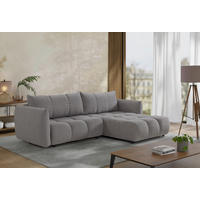 ROHOVÁ ROZKLÁDACÍ POHOVKA, plast, textil, kompozitní dřevo, šedá - šedá/černá, Konvenční, kompozitní dřevo/textil (273/188cm) - Livetastic