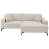 ECKSOFA TED Creme Cord Zierkissen  - Creme/Schwarz, Trend, Textil/Metall (228/174cm) - P & B