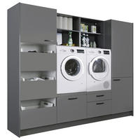 HAUSWIRTSCHAFTSRAUM 245/195/60 cm  in Anthrazit  - Anthrazit, Basics, Holzwerkstoff (245/195/60cm) - Express