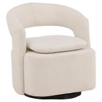 SESSEL in Bouclé Weiß  - Weiß, Design, Textil/Metall (69/75/72cm) - Livetastic