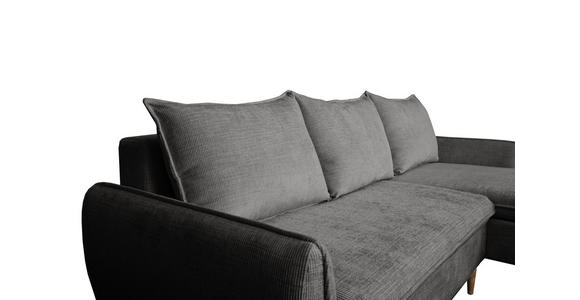 ECKSOFA Graubraun Chenille - Graubraun/Buchefarben, KONVENTIONELL, Holz/Textil (244/163cm) - Carryhome