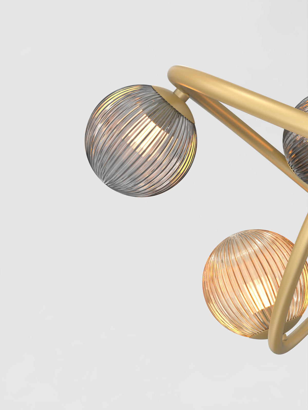 LED-HÄNGELEUCHTE Metz 60/150 cm   - Goldfarben, Design, Glas/Metall (60/150cm) - Wofi