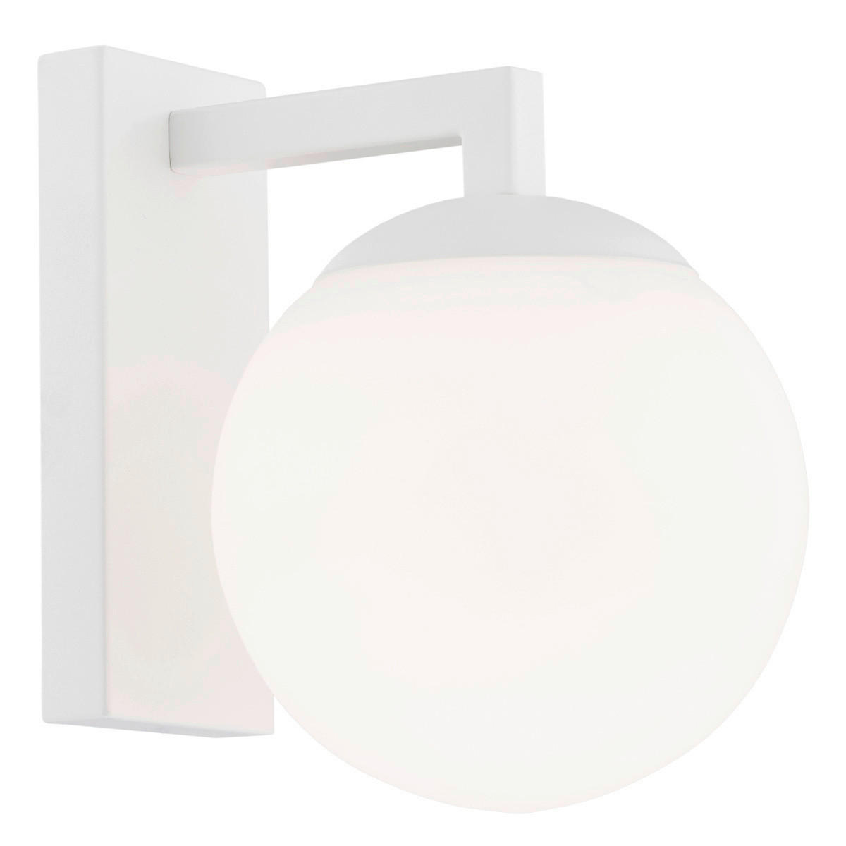 WANDLEUCHTE Argon Aspen 19/20/16 cm  - Weiß, KONVENTIONELL, Glas/Metall (19/20/16cm)