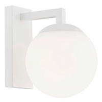 WANDLEUCHTE Argon Aspen 19/20/16 cm  - Weiß, KONVENTIONELL, Glas/Metall (19/20/16cm)