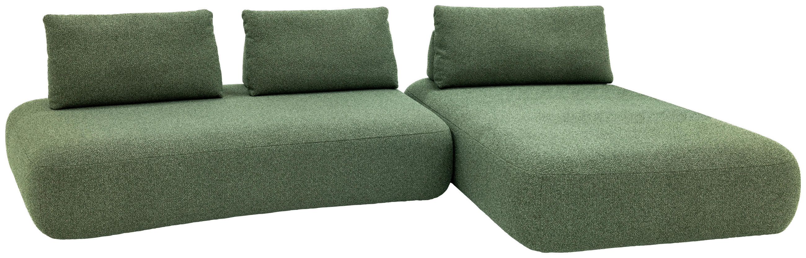 ECKSOFA Chilliano Grün Webstoff  - Schwarz/Grün, Design, Kunststoff/Textil (325/200cm) - Chilliano