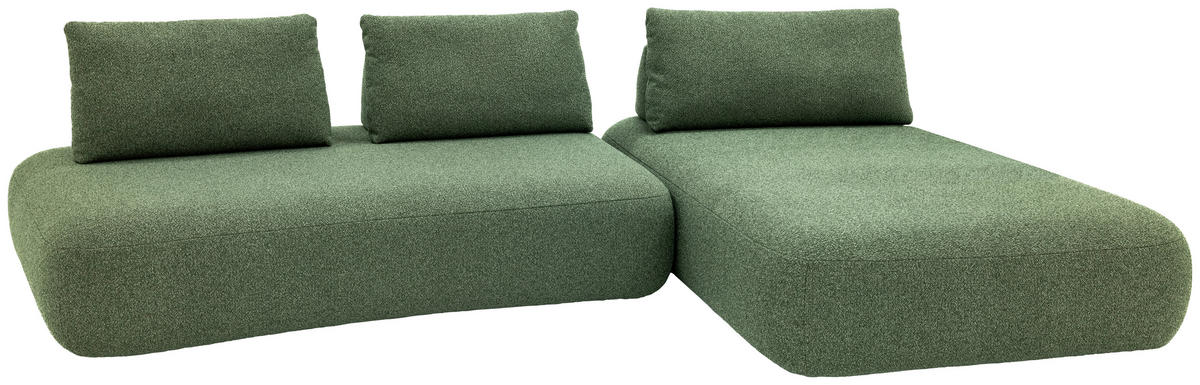 ECKSOFA Chilliano Grün Webstoff  - Schwarz/Grün, Design, Kunststoff/Textil (325/200cm) - Chilliano