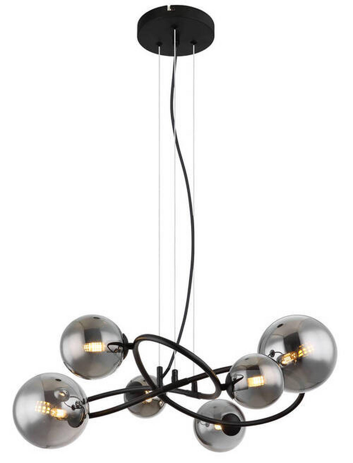 VISEČA LED-SVETILKA   //3000 K/230 V/ - črna/prosojno, Design, kovina/umetna masa (62,2/58,8/120cm) - Globo