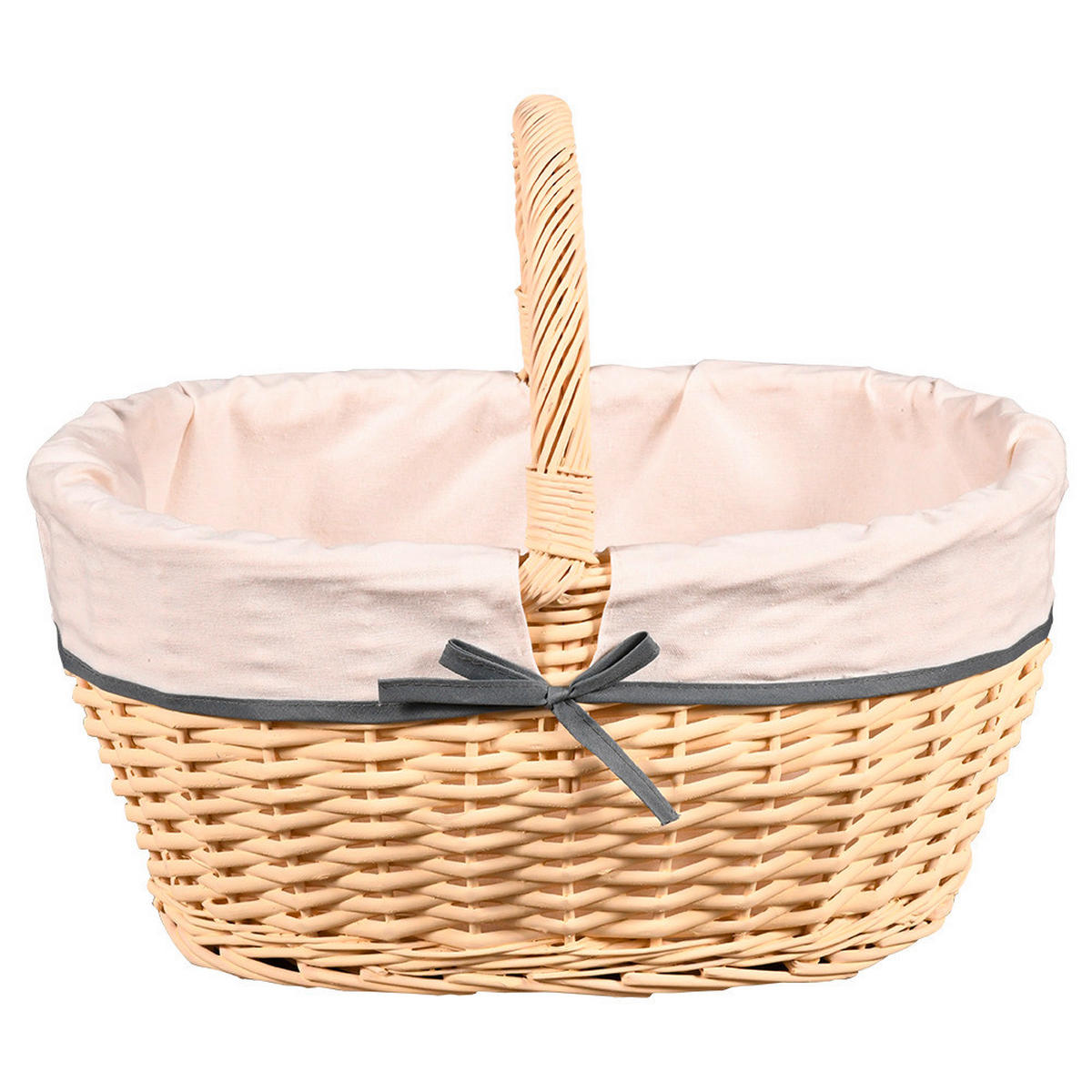 EINKAUFSKORB 30 L  - Weiß, Basics, Naturmaterialien/Textil (45/33/37cm) - Kesper