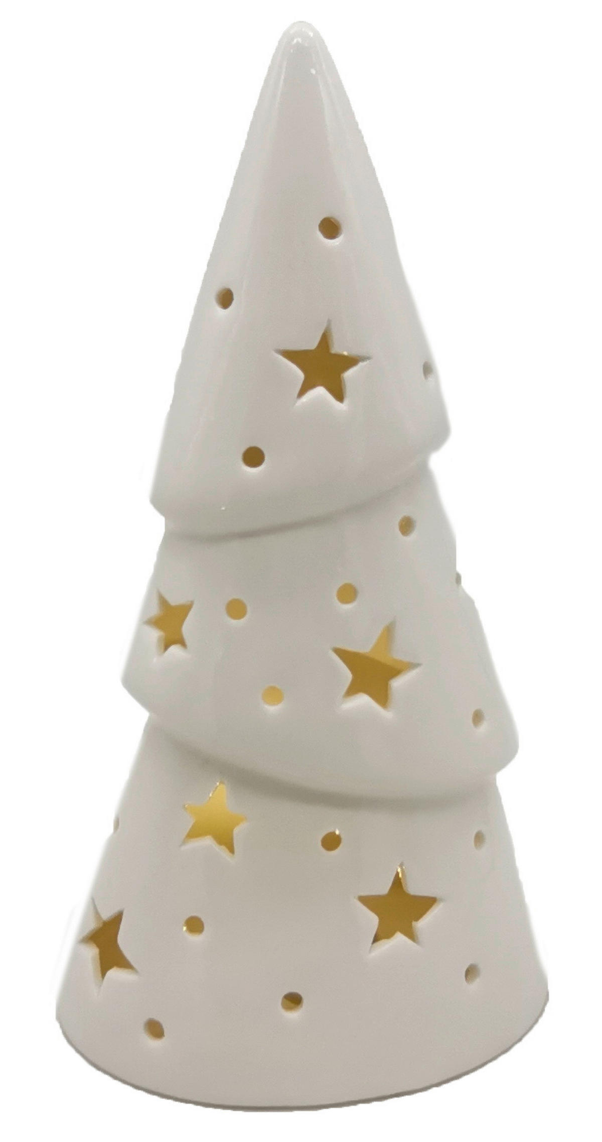 DEKOWEIHNACHTSBAUM  - Weiß, LIFESTYLE, Keramik (11,3/20,7/8cm) - X-Mas