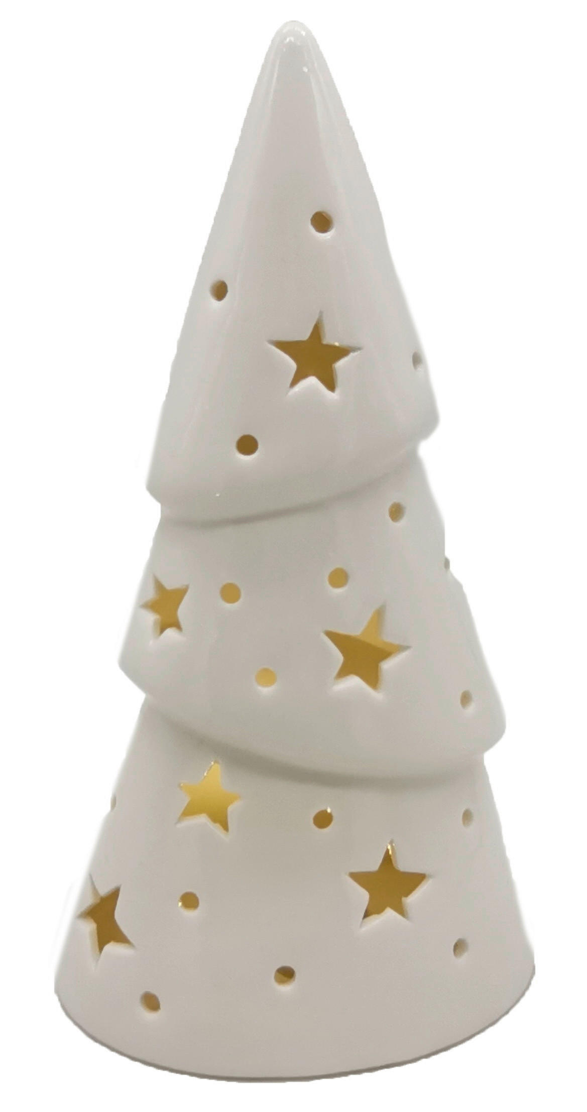 X-Mas Dekoweihnachtsbaum Weiß 11.3x20.7x8 cm