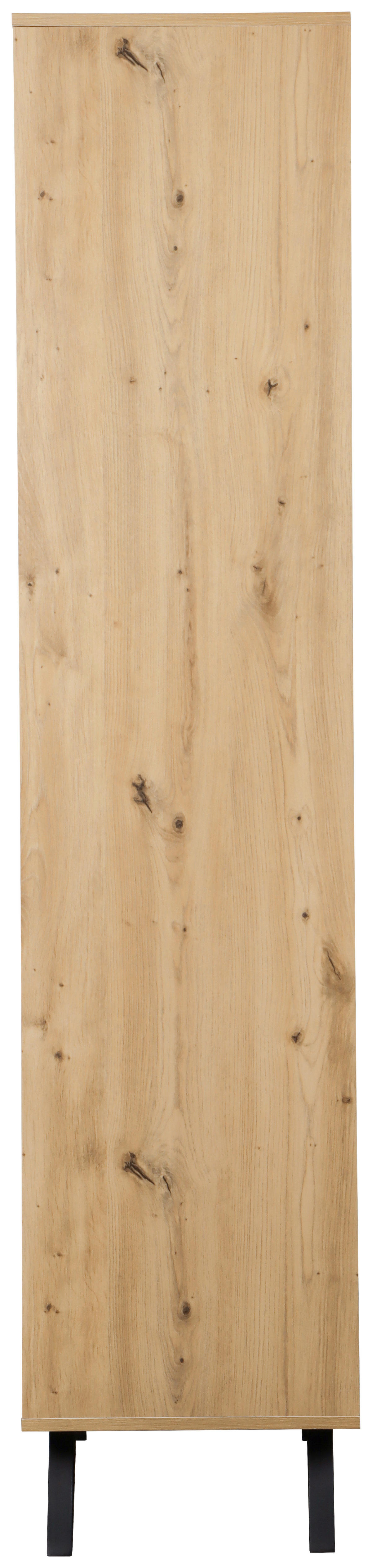 HIGHBOARD  in 60/180/40 cm  - Eichefarben/Schwarz, LIFESTYLE, Holzwerkstoff/Metall (60/180/40cm) - MID.YOU
