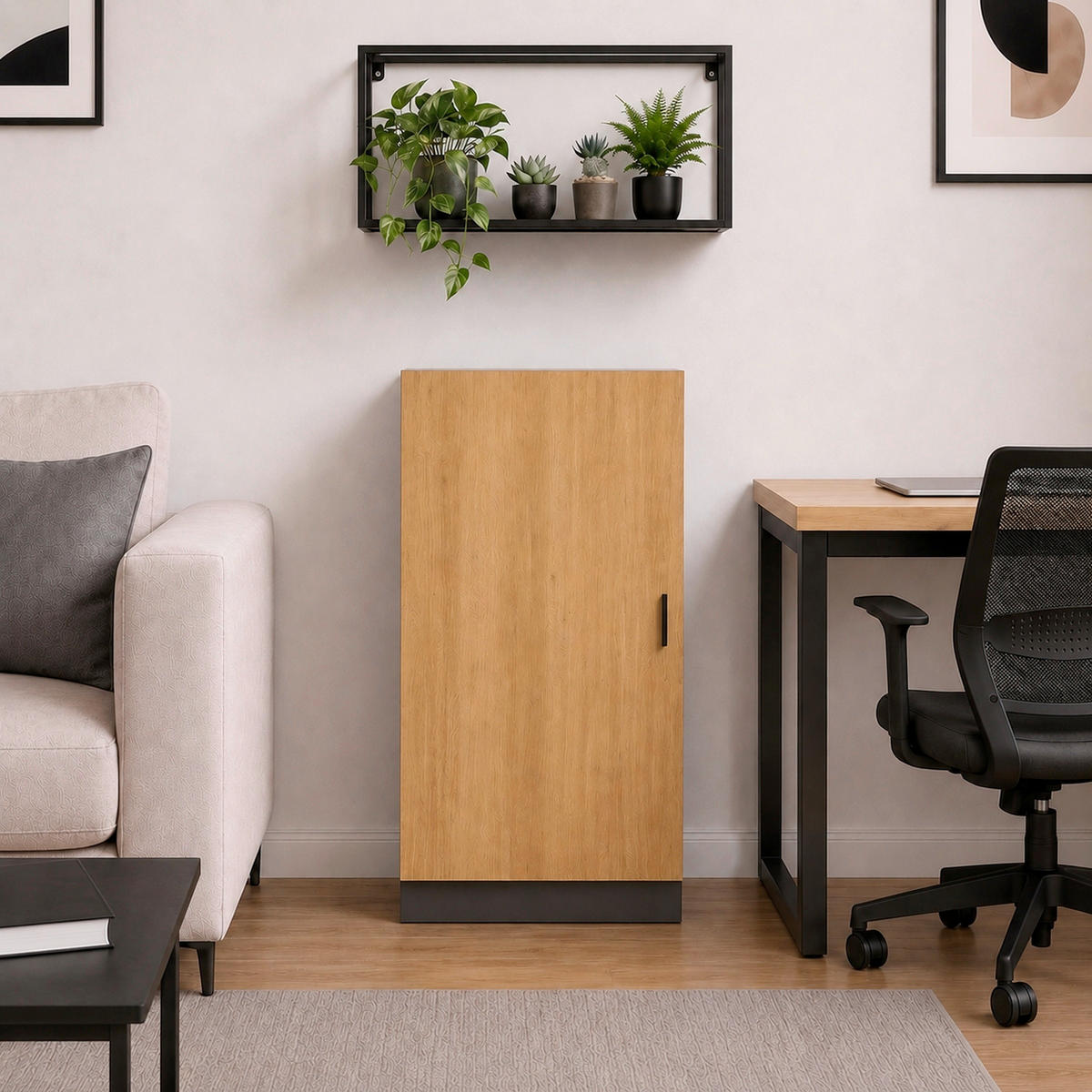 AKTENSCHRANK Anthrazit  - Honigeiche/Anthrazit, MODERN, Holzwerkstoff (52/114/32cm) - MID.YOU