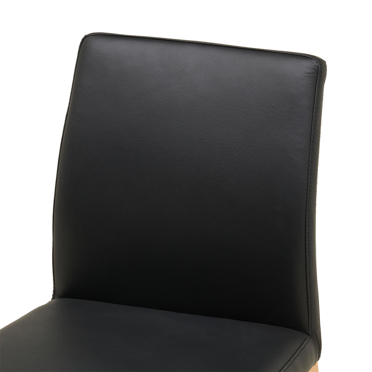 ŽIDLE, černá - barvy dubu/černá, Moderní, dřevo/kůže (48,5/86,5/60cm) - Livetastic