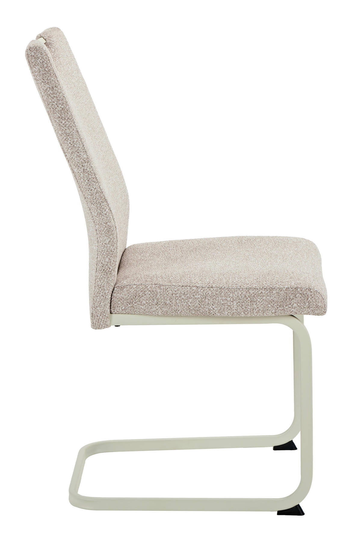 SCHWINGSTUHL-SET 4 Stück erweiterbar, mit Griff, ergonomische Rückenlehne Webstoff, Mikrofaser  - Beige/Creme, MODERN, Textil/Metall (45/98/59cm) - MID.YOU