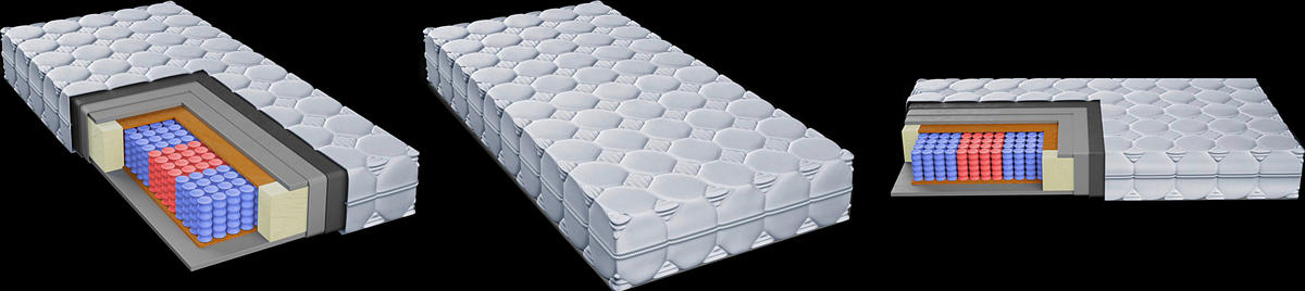 TASCHENFEDERKERNMATRATZE 90/200 cm Höhe ca. 21 cm 7 -Zonen - Weiß, Basics, Textil (90/200cm) - Boxxx