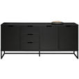 SIDEBOARD in 180/79/40 cm - Anthrazit/Schwarz, Design, Holzwerkstoff/Metall (180/79/40cm) - Novel