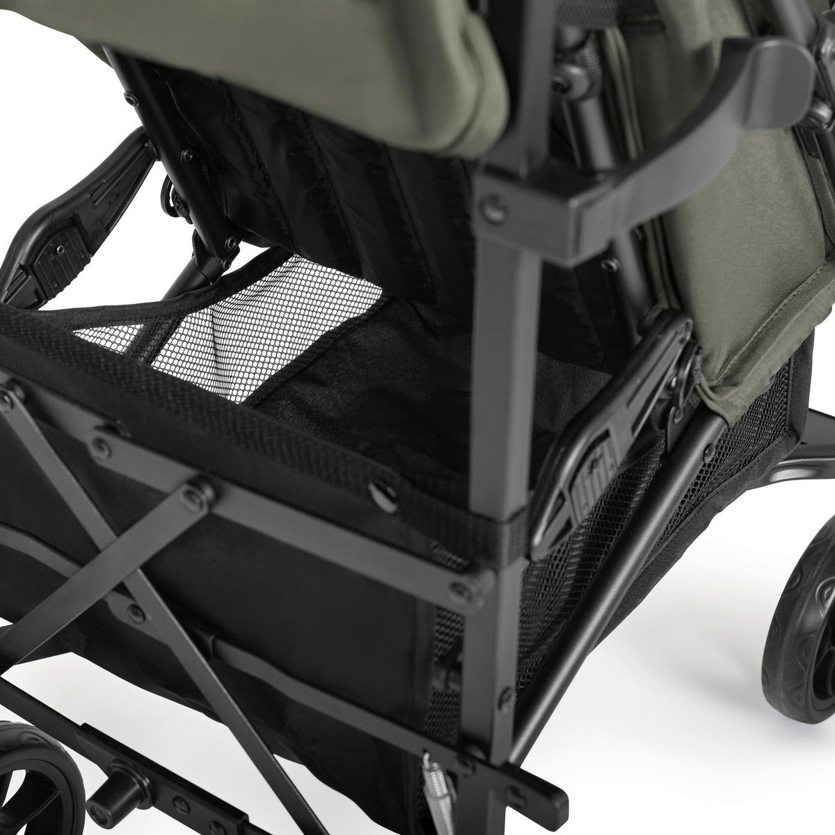 BUGGY Fold N Care  - Olivgrün, Basics (87/47/107cm) - Hauck