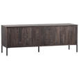 LOWBOARD  150/56/44 cm  Beimöbel erhältlich  - Dunkelbraun/Schwarz, Design, Holz/Holzwerkstoff (150/56/44cm) - Ambia Home