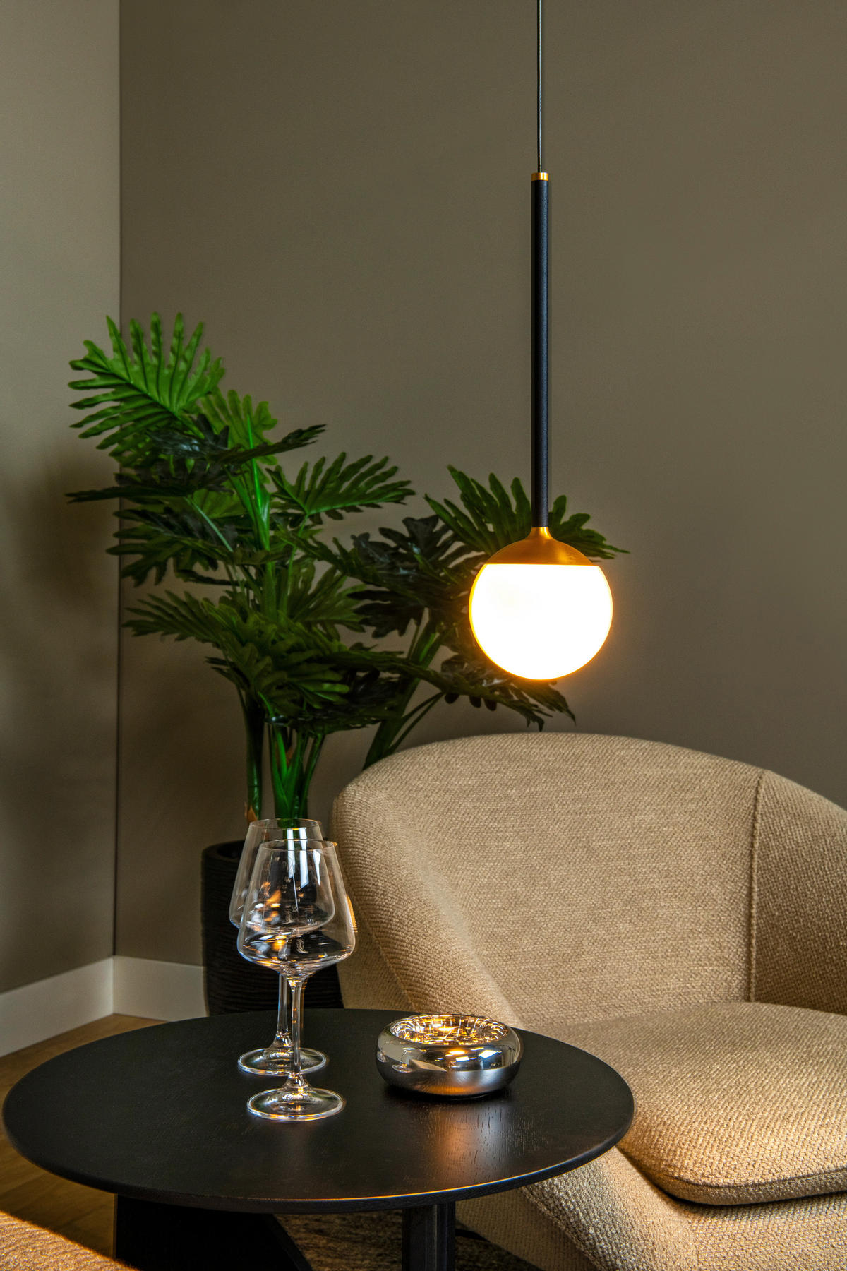 LED-PENDELLEUCHTE CALINA 9.9/9.9/169.7 cm   - Schwarz, Design, Kunststoff (9.9/9.9/169.7cm) - Lucide