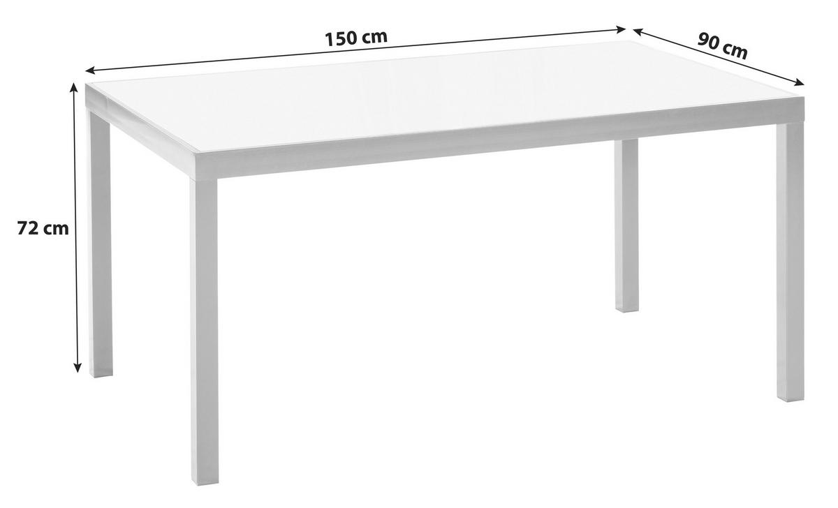 GARTENSET Aluminium  - Dunkelgrau/Graphitfarben, KONVENTIONELL, Glas/Textil - Gardenson
