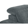 ECKSOFA Grau Chenille Kopfteilverstellung, Sitztiefenverstellung  - Schwarz/Grau, Design, Textil/Metall (307/243cm) - Xora