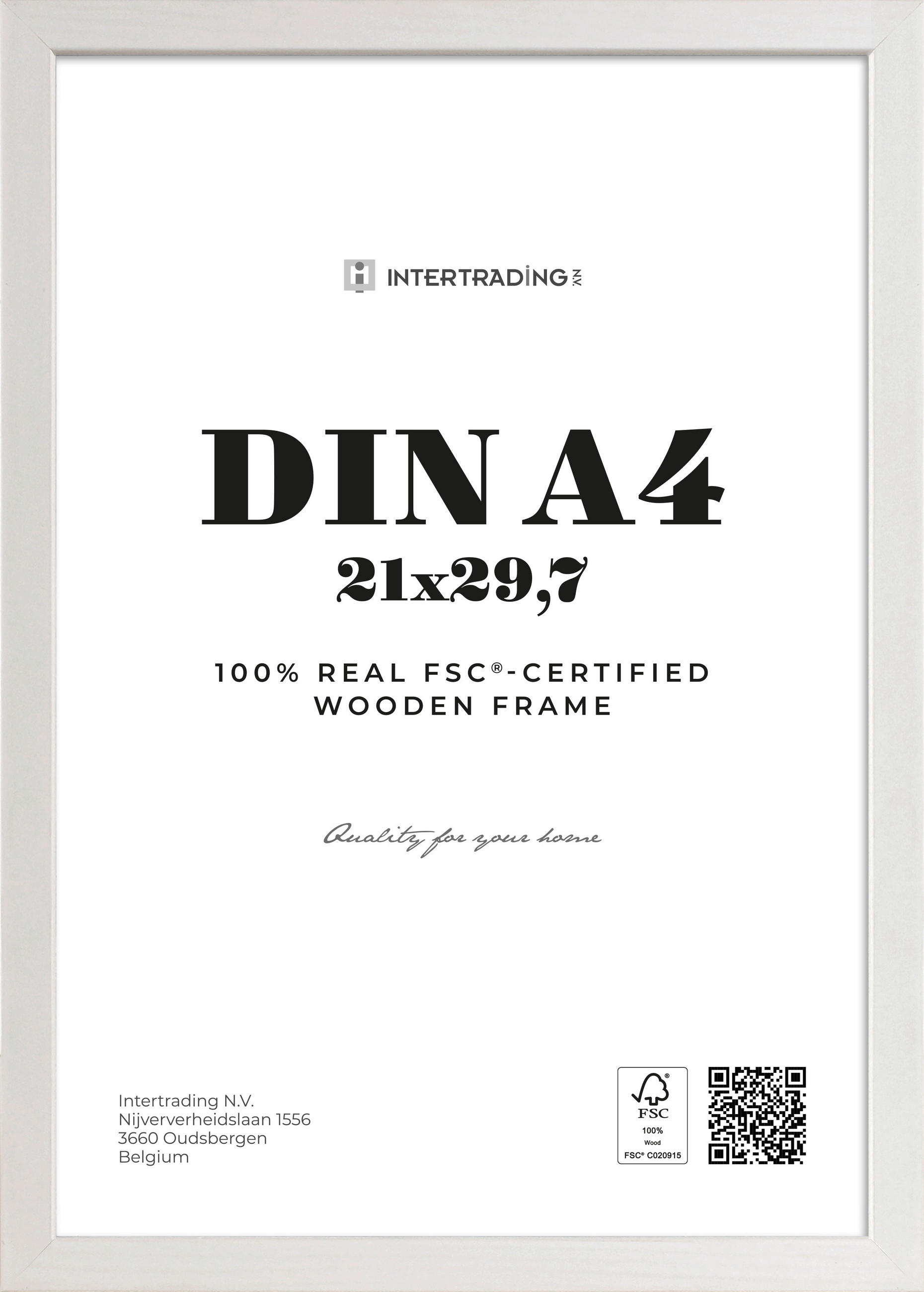 BILDERRAHMEN - Weiß, Basics, Glas/Holz (31,4/22,7/1,2cm)