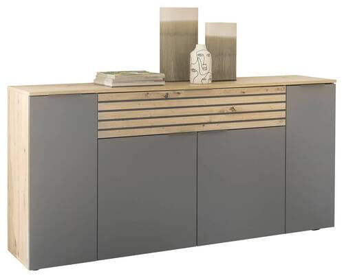 SIDEBOARD  in 177/85/37 cm  - Schwarz/Eiche Artisan, Design, Holzwerkstoff/Kunststoff (177/85/37cm) - MID.YOU
