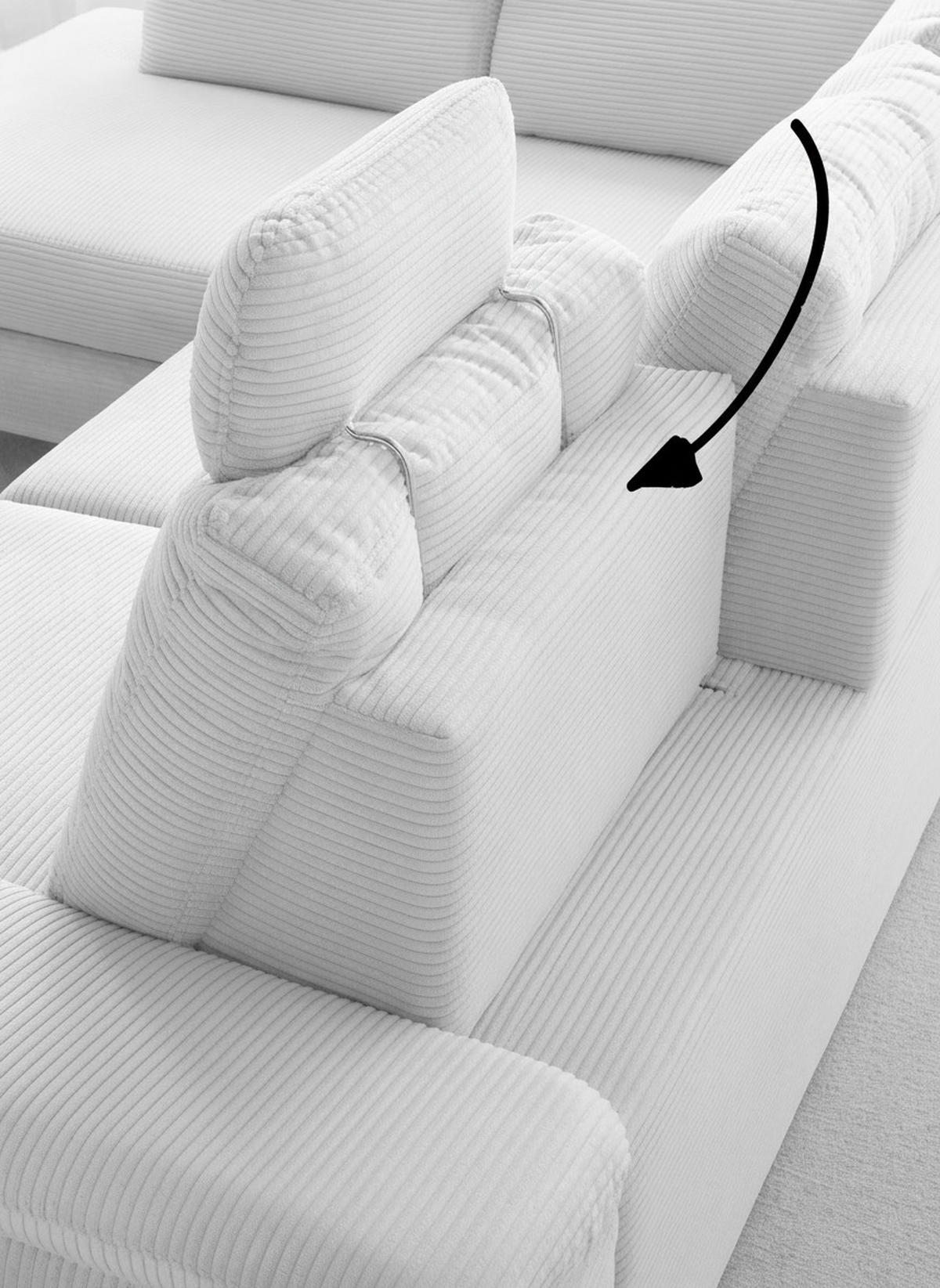 ECKSCHLAFSOFA  in Chenille Rot  - Wildeiche/Rot, MODERN, Holz/Textil (261/206cm) - Livetastic