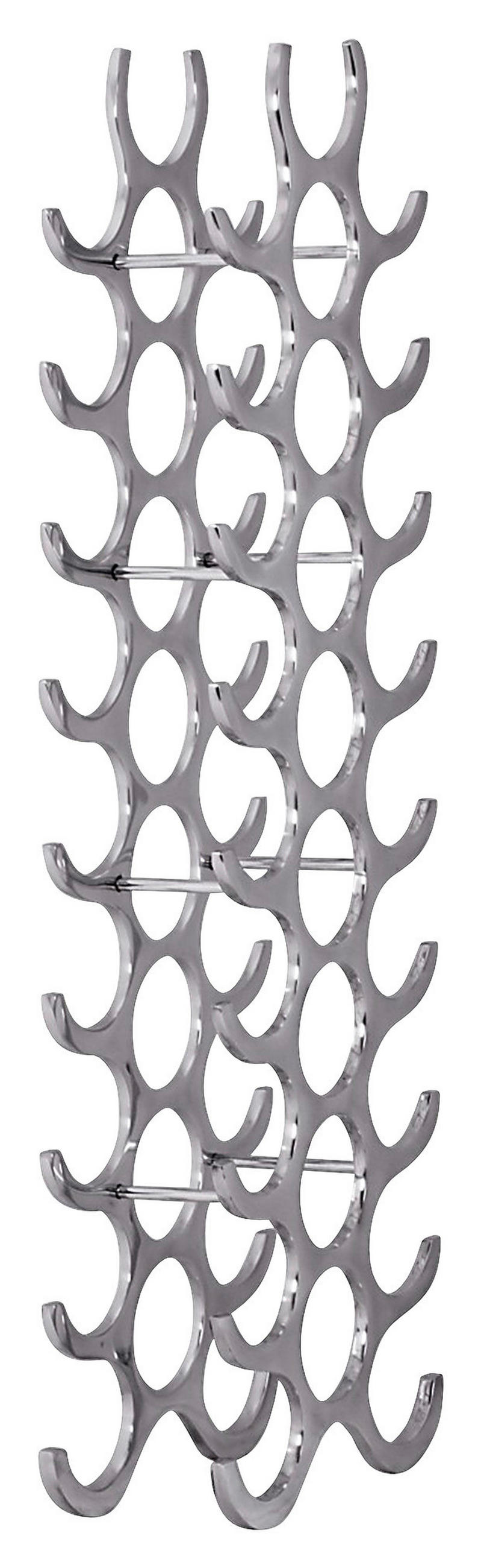 STOJALO ZA VINO - barve aluminija, Moderno, kovina (31/98/14cm) - MID.YOU
