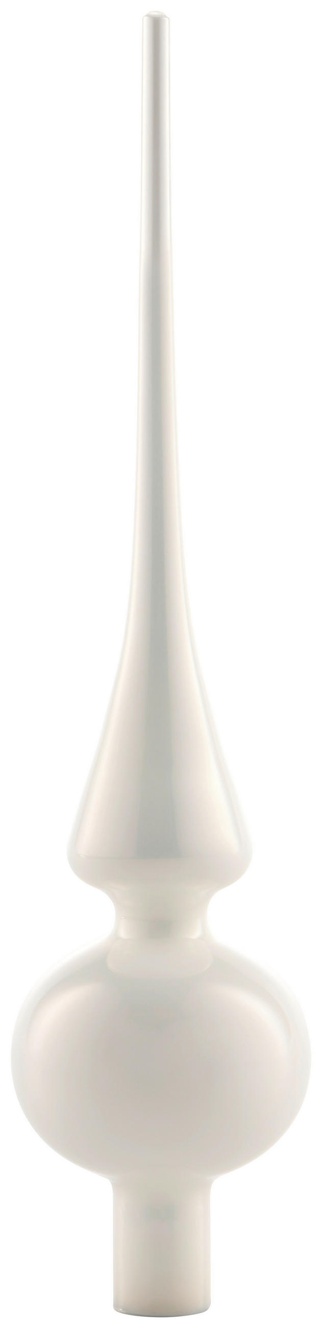 CHRISTBAUMSPITZE  - Weiß, KONVENTIONELL, Glas (26cm)