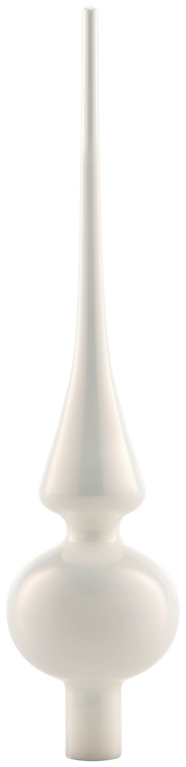 CHRISTBAUMSPITZE  - Weiß, KONVENTIONELL, Glas (26cm)