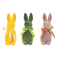 DEKORAČNÍ ZAJÍC - vícebarevná, Basics, plast (6/16/7cm)