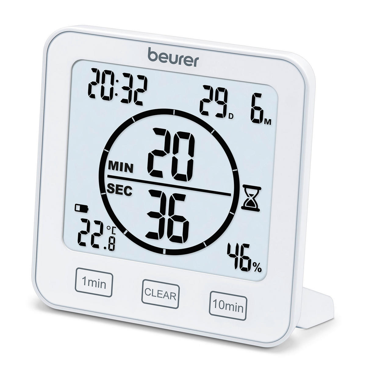 Thermo-Hygrometer  Weiß  - Weiß, Basics, Kunststoff (10,6/10,9/2,9cm) - Beurer