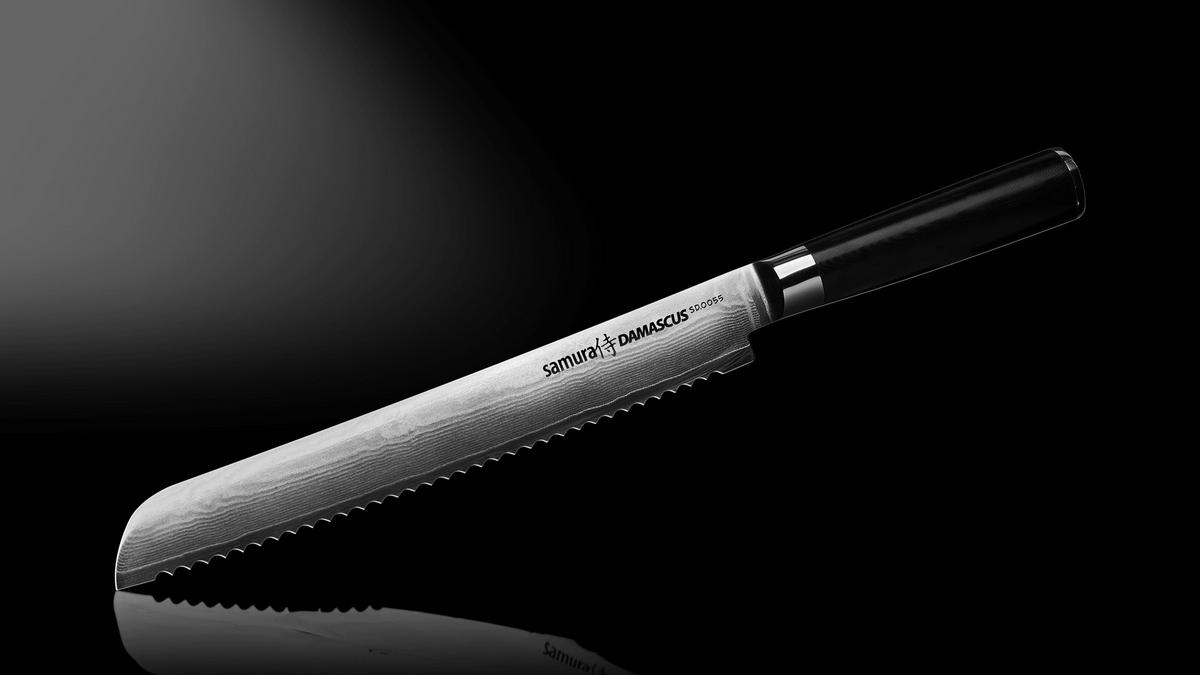 NOŽ ZA KRUH  Damascus  36,5/3,2/2,4 cm          ogljikovo jeklo - Basics, kovina/umetna masa (36,5/3,2/2,4cm) - Samura