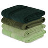 HANDTUCHSET Grün, Dunkelgrün, Hellgrün, Olivgrün 4-teilig  - Dunkelgrün/Hellgrün, Basics, Textil (50/90cm)