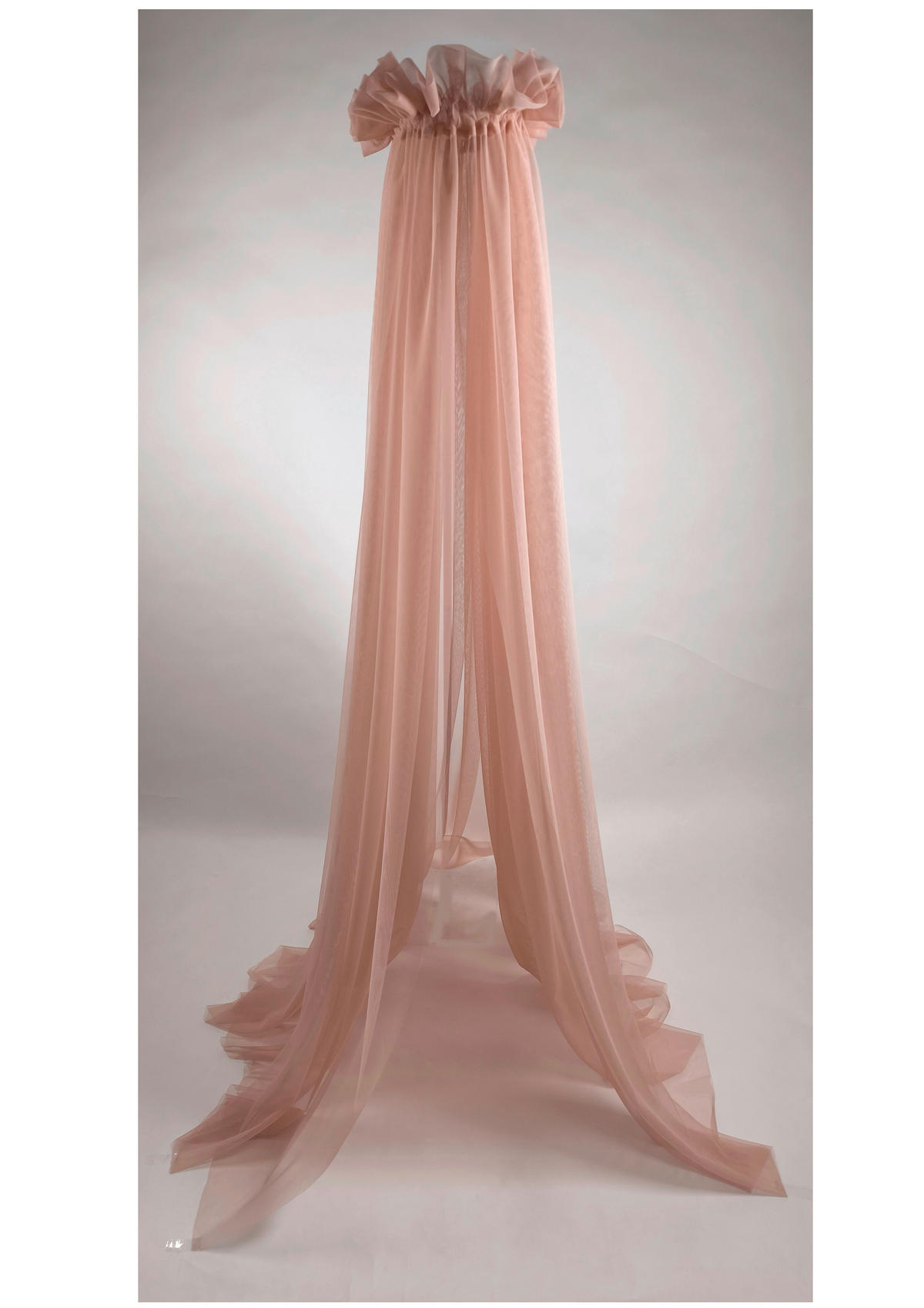 MENNYEZETI BALDACHIN Pink Baldachin  - fáradt rózsaszín, Basics, textil (160/600cm) - Patinio