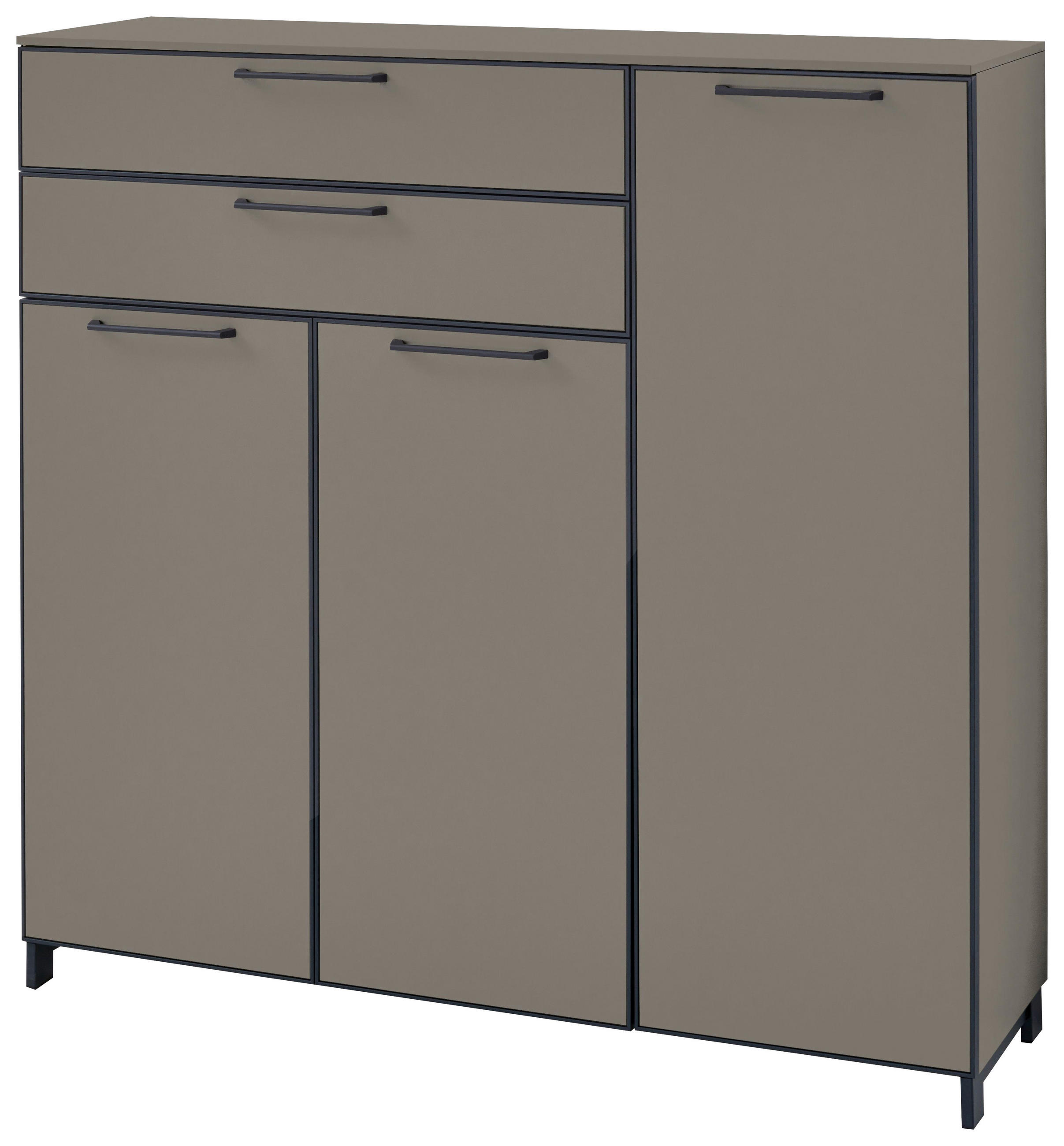 SCHUHSCHRANK Anthrazit, Fango - Fango/Anthrazit, Design, Holzwerkstoff/Metall (125/123/37cm)