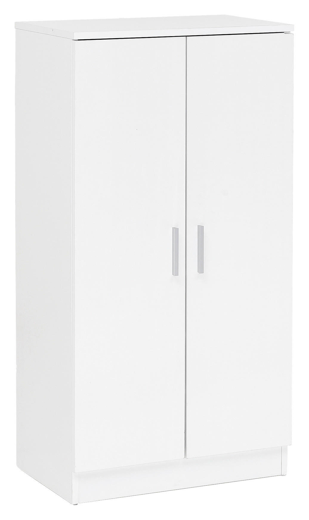 ORMAR ZA OBUĆU  bijela  drvni materijal     - bijela/srebrne boje, Konvencionalno, drvni materijal/metal (55/108/35cm) - MID.YOU