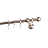 RUNDSTANGENGARNITUR  150 cm  - Nickelfarben, Basics, Metall (150cm)