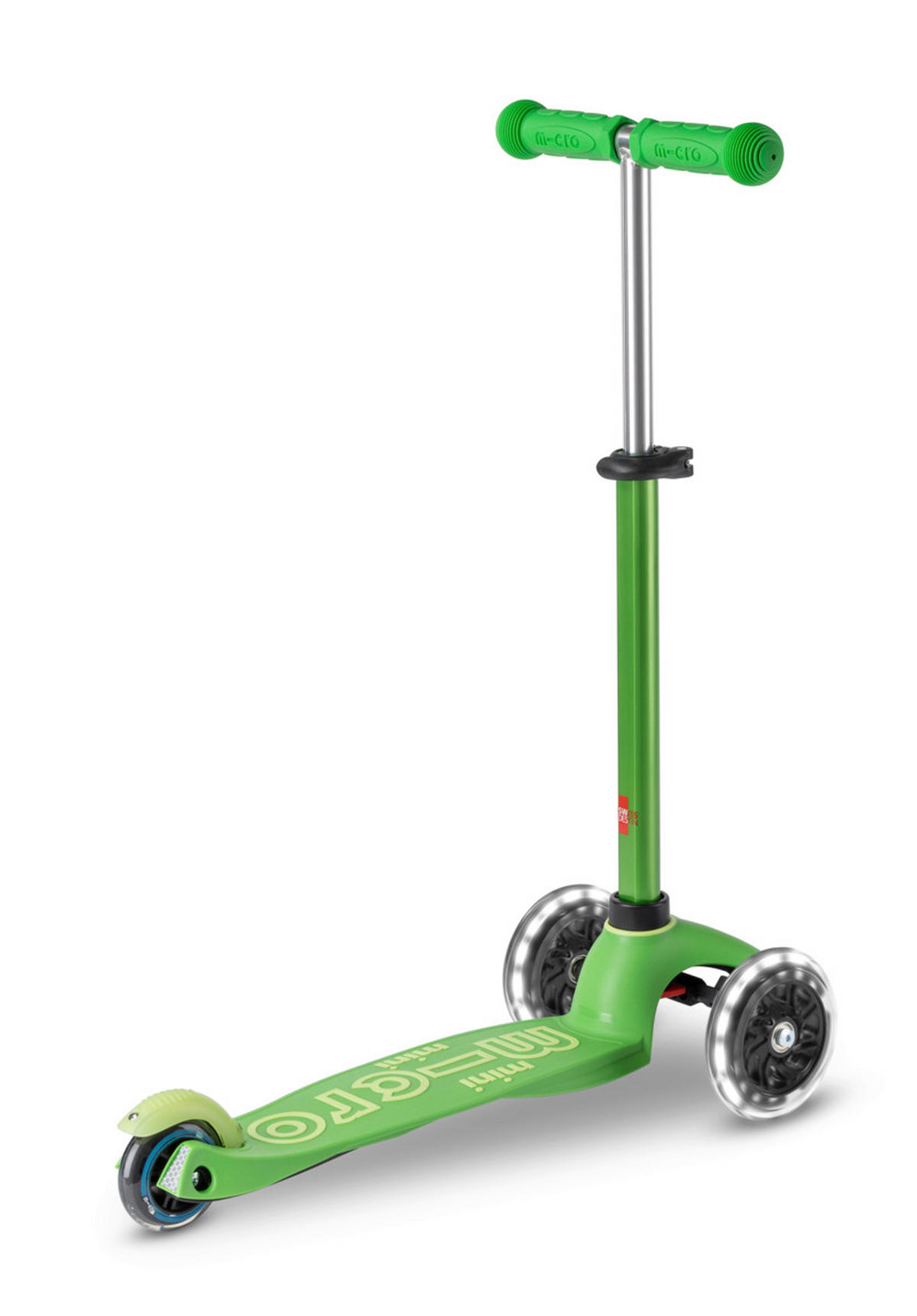 KINDERSCOOTER Mini Deluxe  - Hellgrün, Basics, Kunststoff (55/26,5/49-67cm)