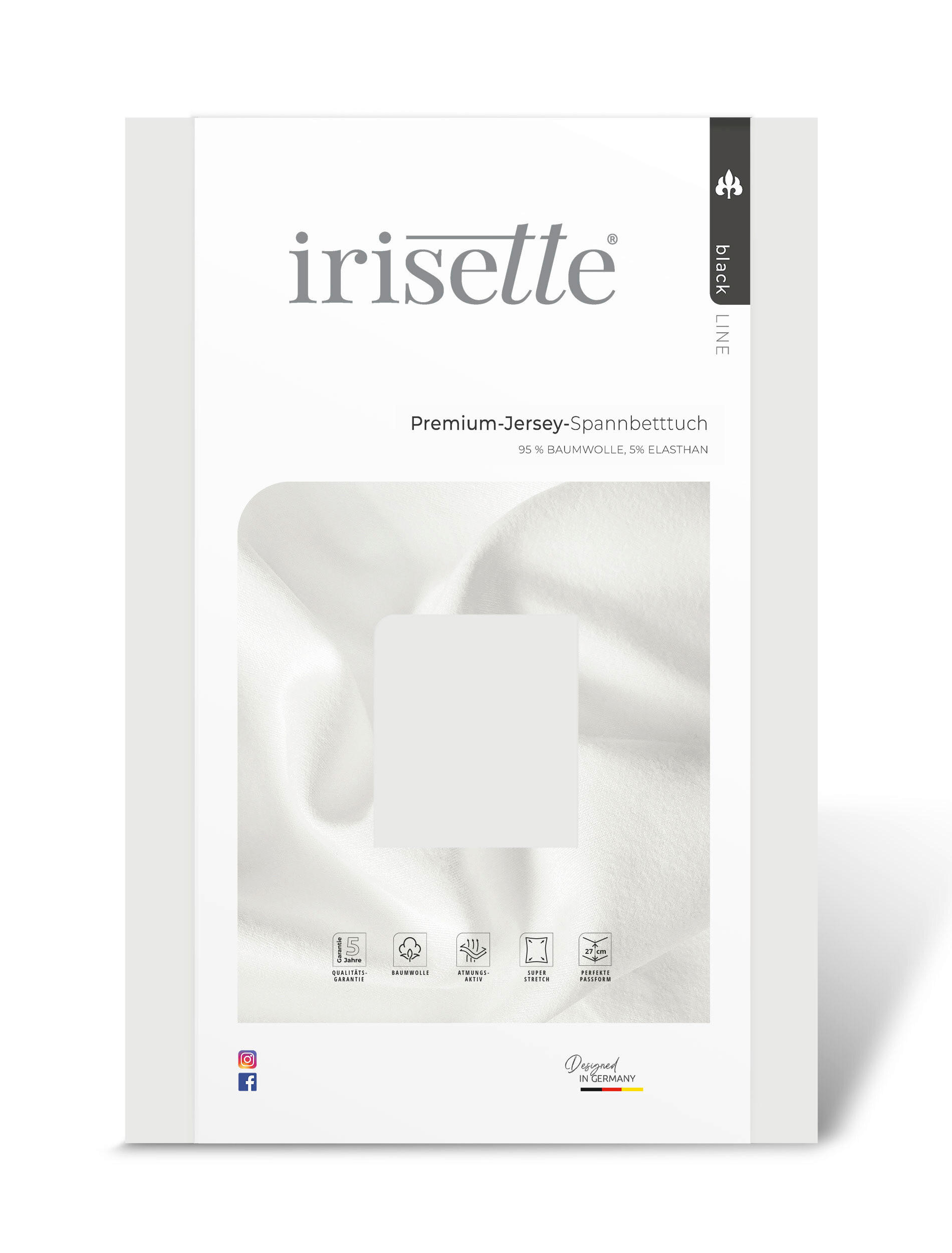 SPANNBETTTUCH Jersey  - Weiß, KONVENTIONELL, Textil (90-100/200-220cm) - Irisette