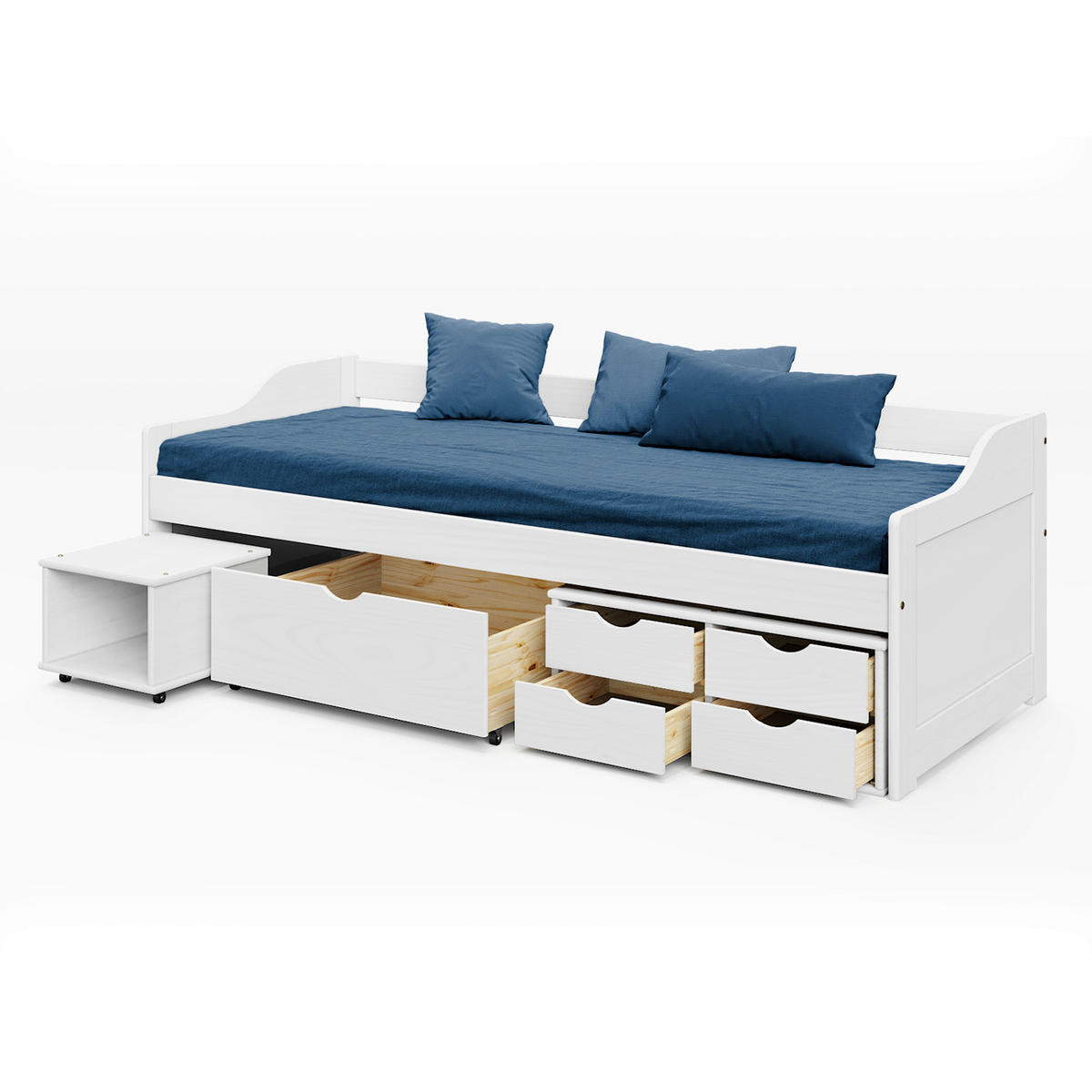 BETT 90/200 cm  in Weiß  - Weiß, Basics, Holz (90/200cm) - Livetastic