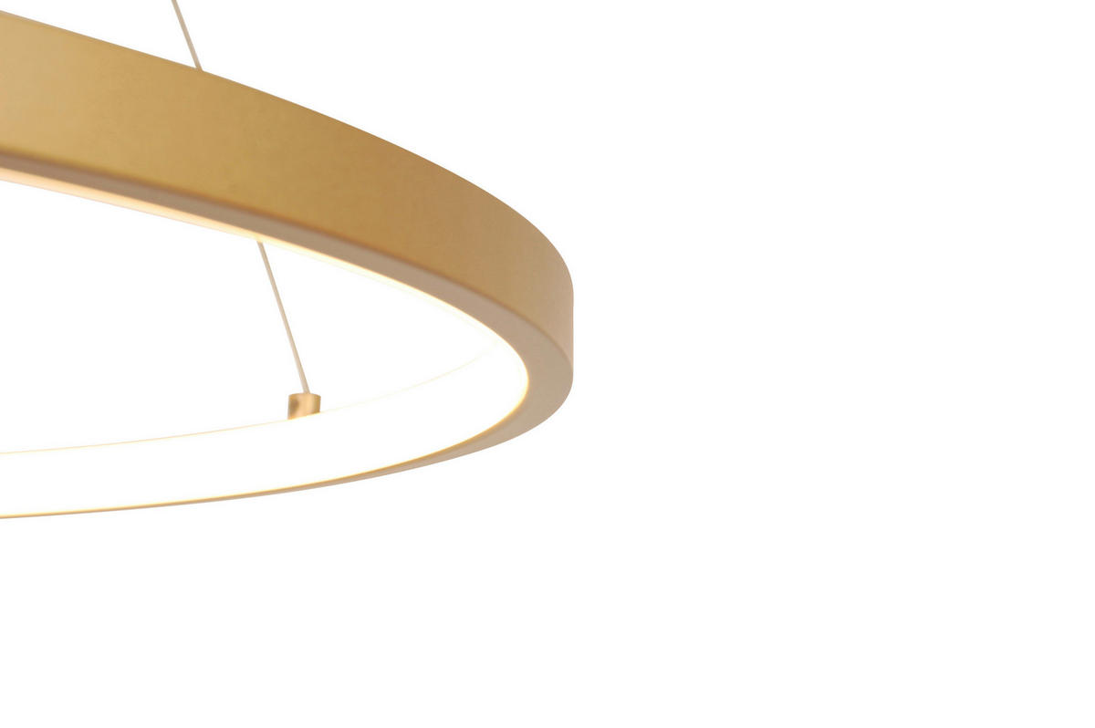 LED-HÄNGELEUCHTE 60/120 cm  - Goldfarben/Weiß, Trend, Kunststoff/Metall (60/120cm) - Novel