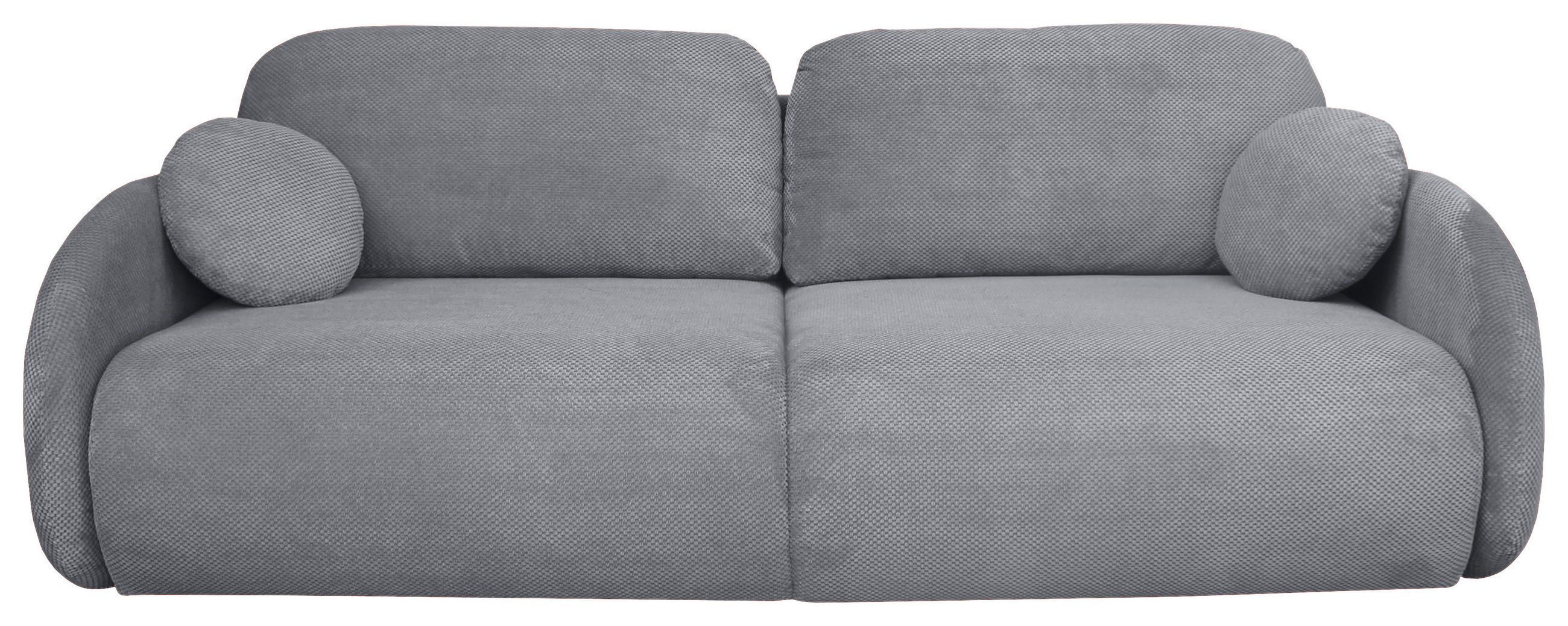 SCHLAFSOFA  mit Liegefunktion, Schlafen auf Sitzhöhe, Rücken echt Chenille Grau  - Schwarz/Grau, KONVENTIONELL, Kunststoff/Textil (222/90/100cm) - Carryhome