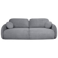 SCHLAFSOFA  mit Liegefunktion, Schlafen auf Sitzhöhe, Rücken echt Chenille Grau  - Schwarz/Grau, KONVENTIONELL, Kunststoff/Textil (222/90/100cm) - Carryhome