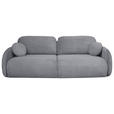 SCHLAFSOFA Chenille Grau  - Schwarz/Grau, KONVENTIONELL, Kunststoff/Textil (222/90/100cm) - Carryhome